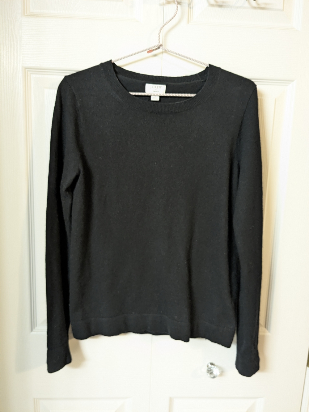 J. Crew Factory Teddy wool blend sweater small black